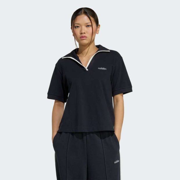 Футболка-поло Seasonal Essentials Colorpop with Embroidered Graphic