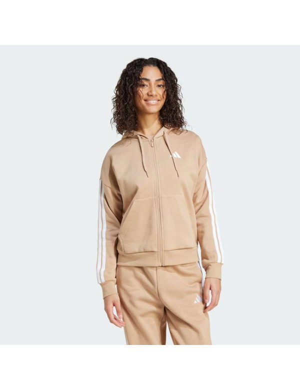 Толстовка Essentials 3-Stripes Full-Zip Fleece