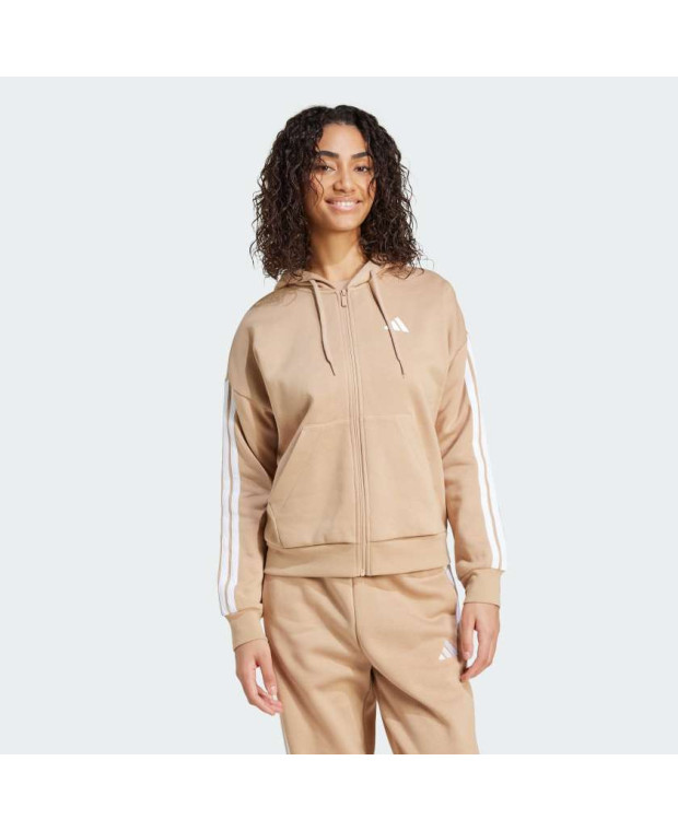 Толстовка Essentials 3-Stripes Full-Zip Fleece
