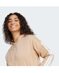 Толстовка Essentials 3-Stripes Full-Zip Fleece