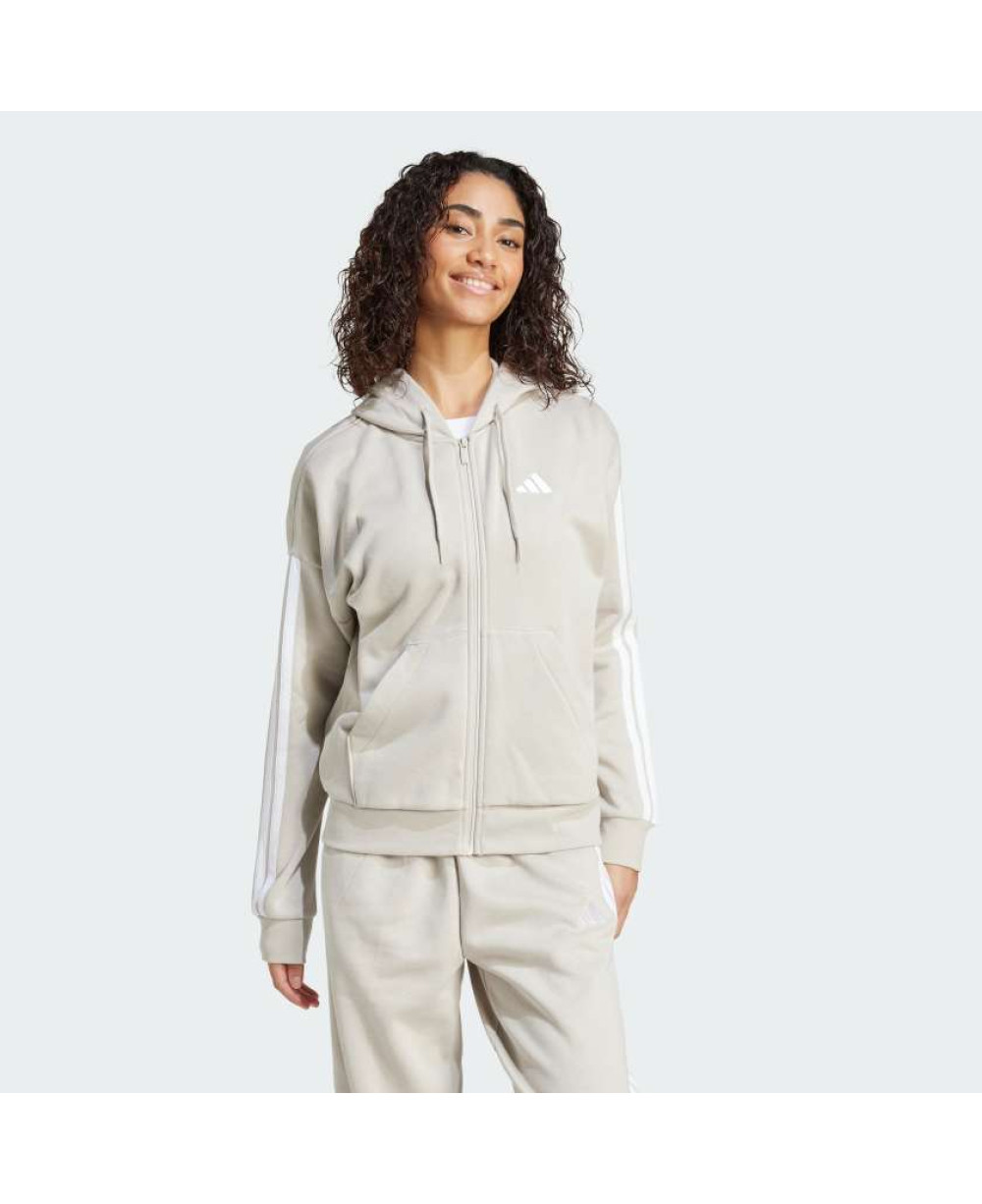 Толстовка Essentials 3-Stripes Full-Zip Fleece