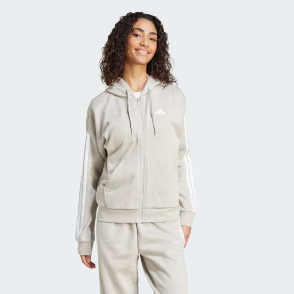 Толстовка Essentials 3-Stripes Full-Zip Fleece