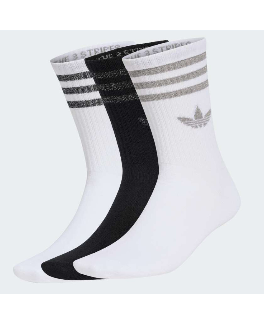 Три пари шкарпеток 3 STRIPES GLITTER CREW SOCKS