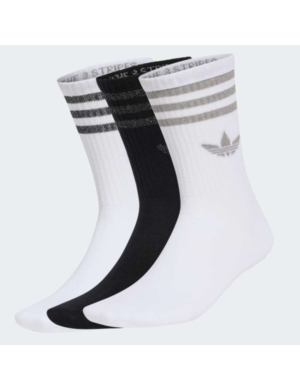 Три пари шкарпеток 3 STRIPES GLITTER CREW SOCKS