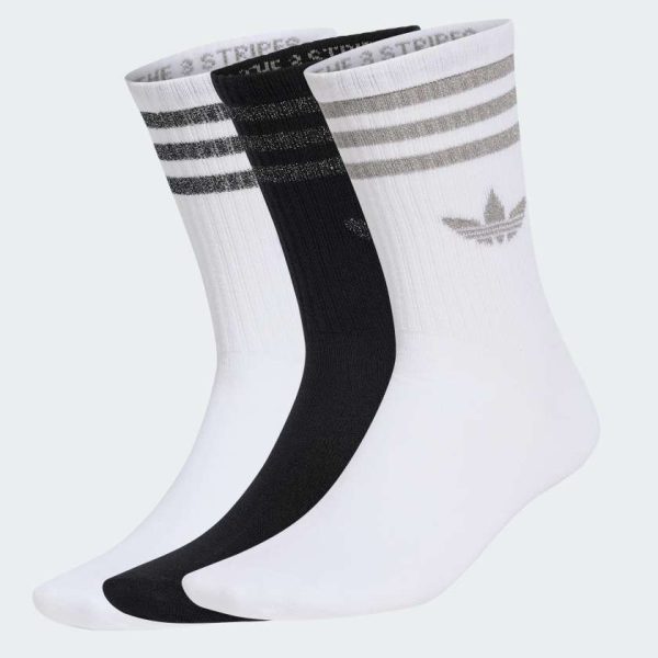 Три пари шкарпеток 3 STRIPES GLITTER CREW SOCKS