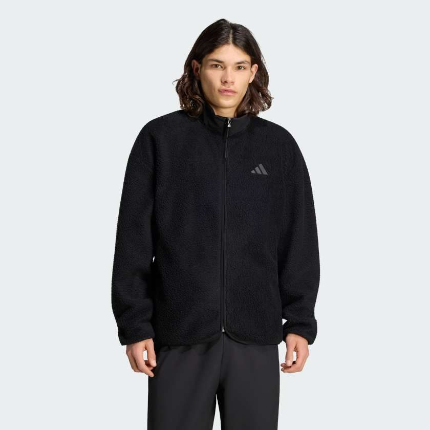 Флісова спортивна кофта City Tech 3 Stripes High Pile Full Zip