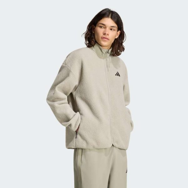 Флисовая спортивная кофта City Tech 3 Stripes High Pile Full Zip