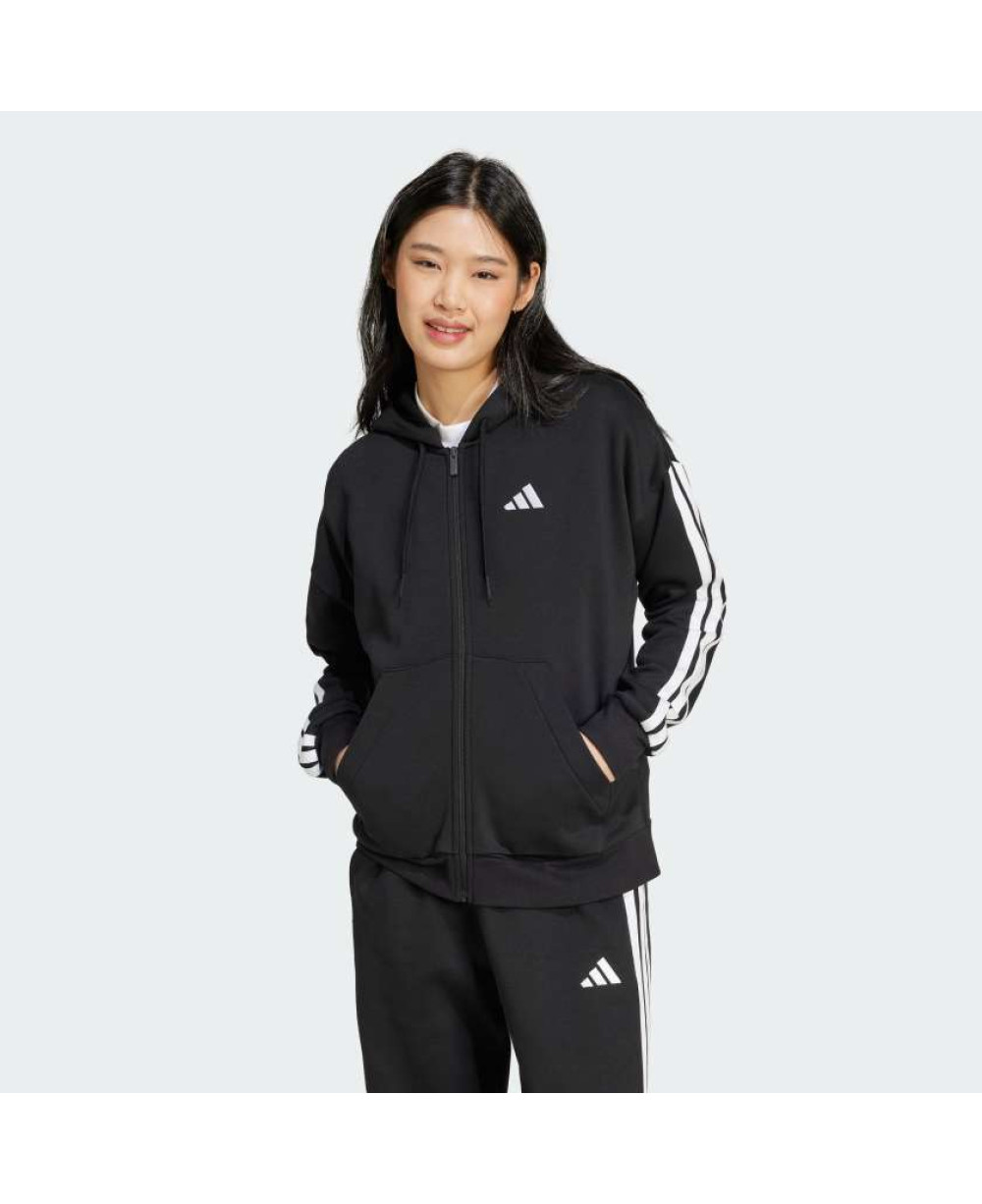 Толстовка Essentials 3-Stripes Full-Zip Fleece
