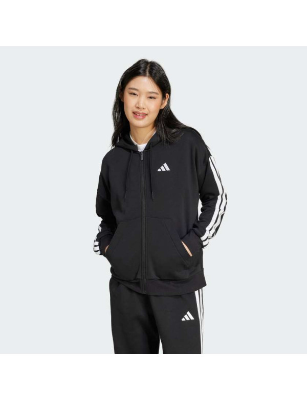 Толстовка Essentials 3-Stripes Full-Zip Fleece