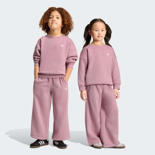 Комплект: світшот і штани LOOSE CREW Top & WIDE LEG PANTS
