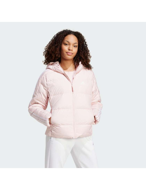 Пуховик Essentials 3-Stripes Mid Down Hooded