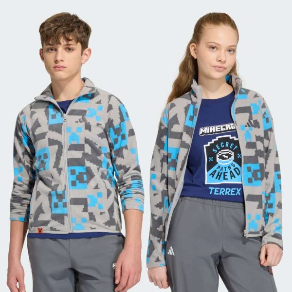 Флисовая спортивная кофта Adidas Minecraft Terrex CLIMAWARM Full-zip Fleece